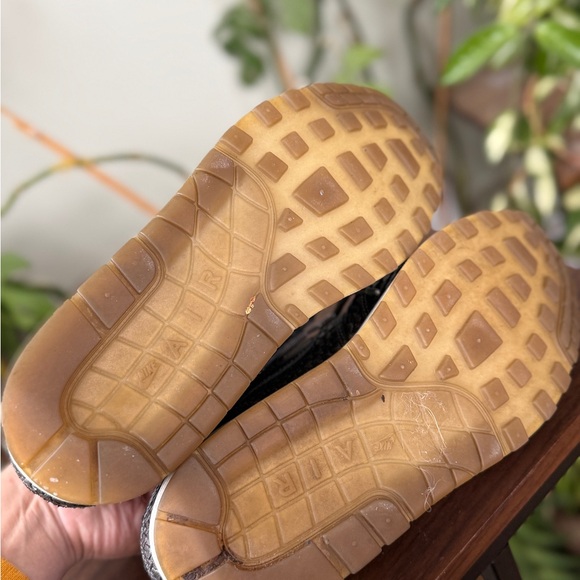 Nike Air Max 1 Reptile Metallic Pewter Silver Shoes - Picture 6 of 7